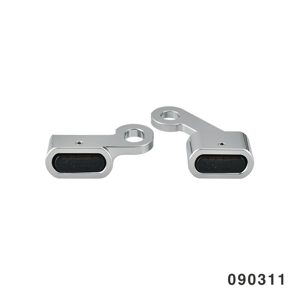 LED HANDLEBAR MARKER LIGHTS CHROME SMOKE 04 SPORTSTER
