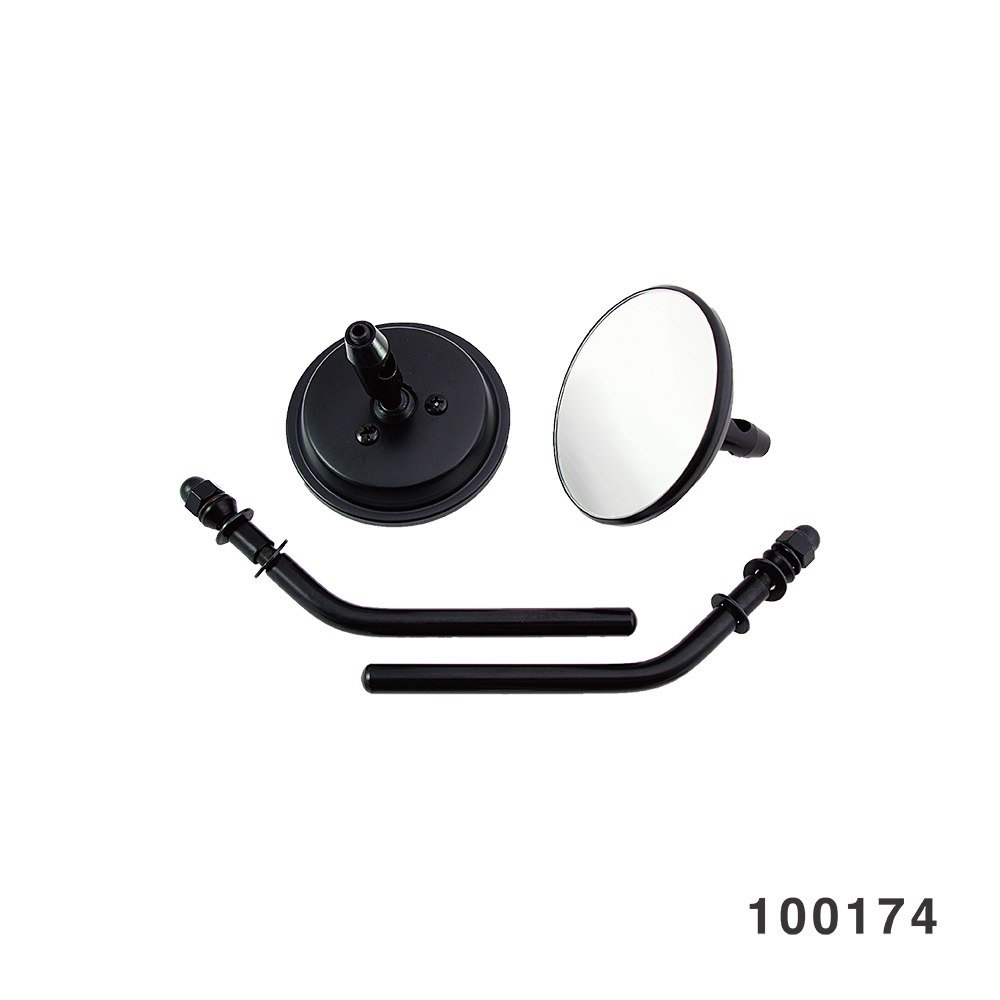 ROUND STYLE MIRROR BLACK