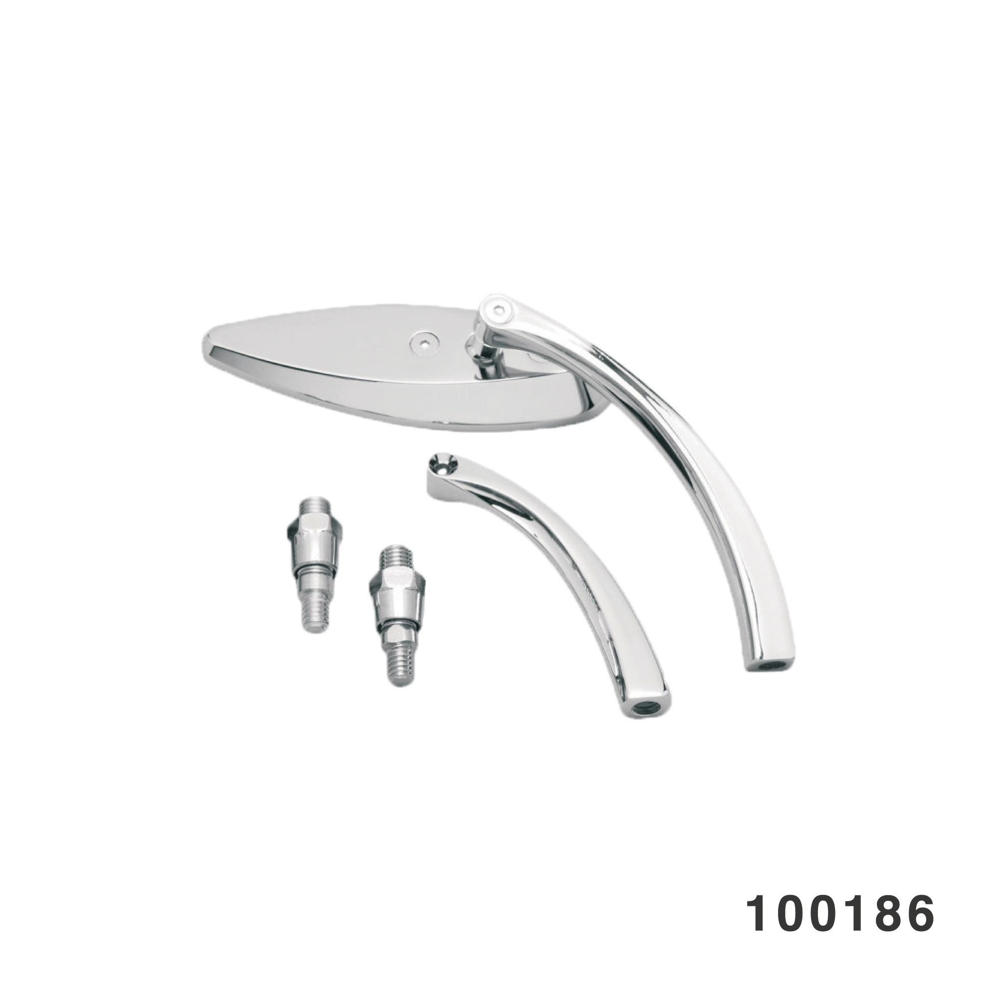 EYE SHAPE MIRROR CHROME PLAIN