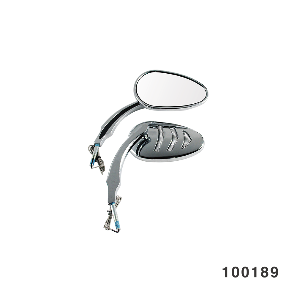 BILLET LED MIRROR CHROME 3 LIGHT
