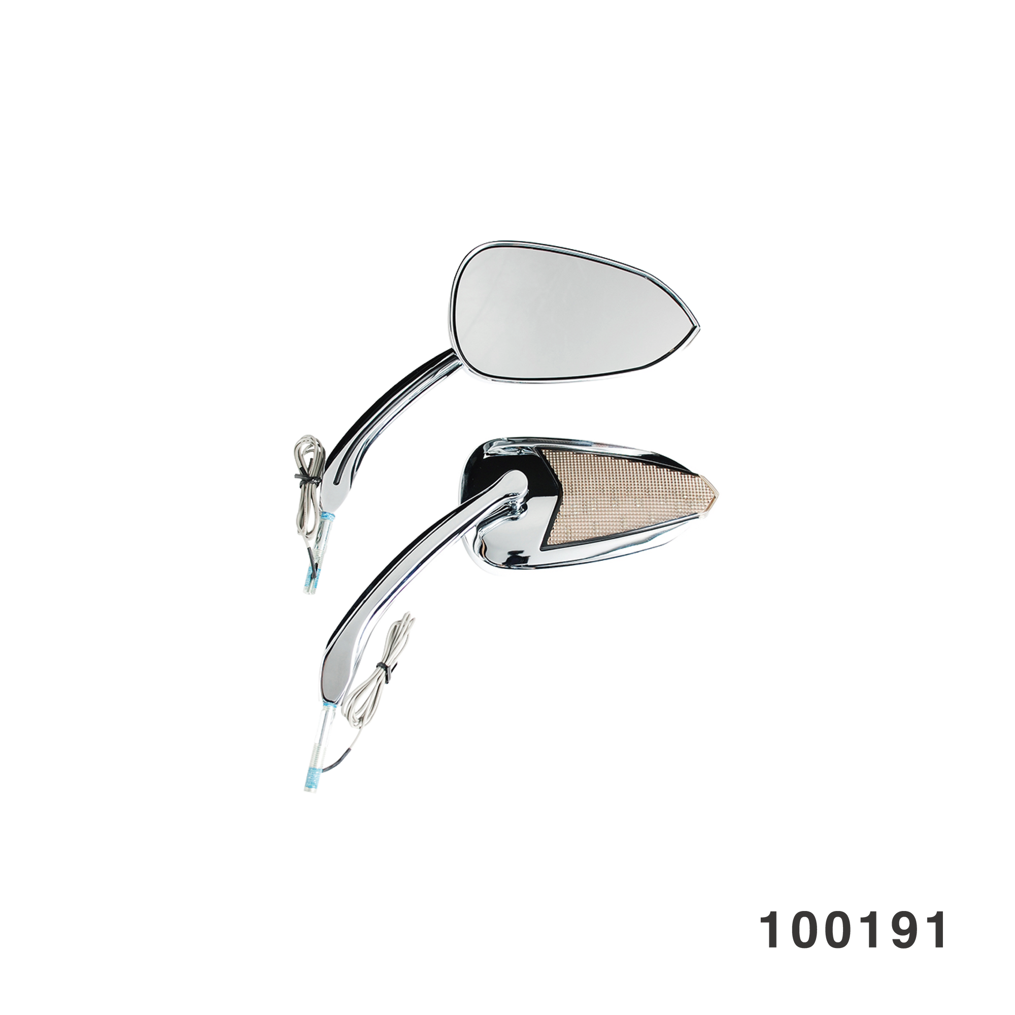 BILLET LED MIRROR CHROMEONE PIECE