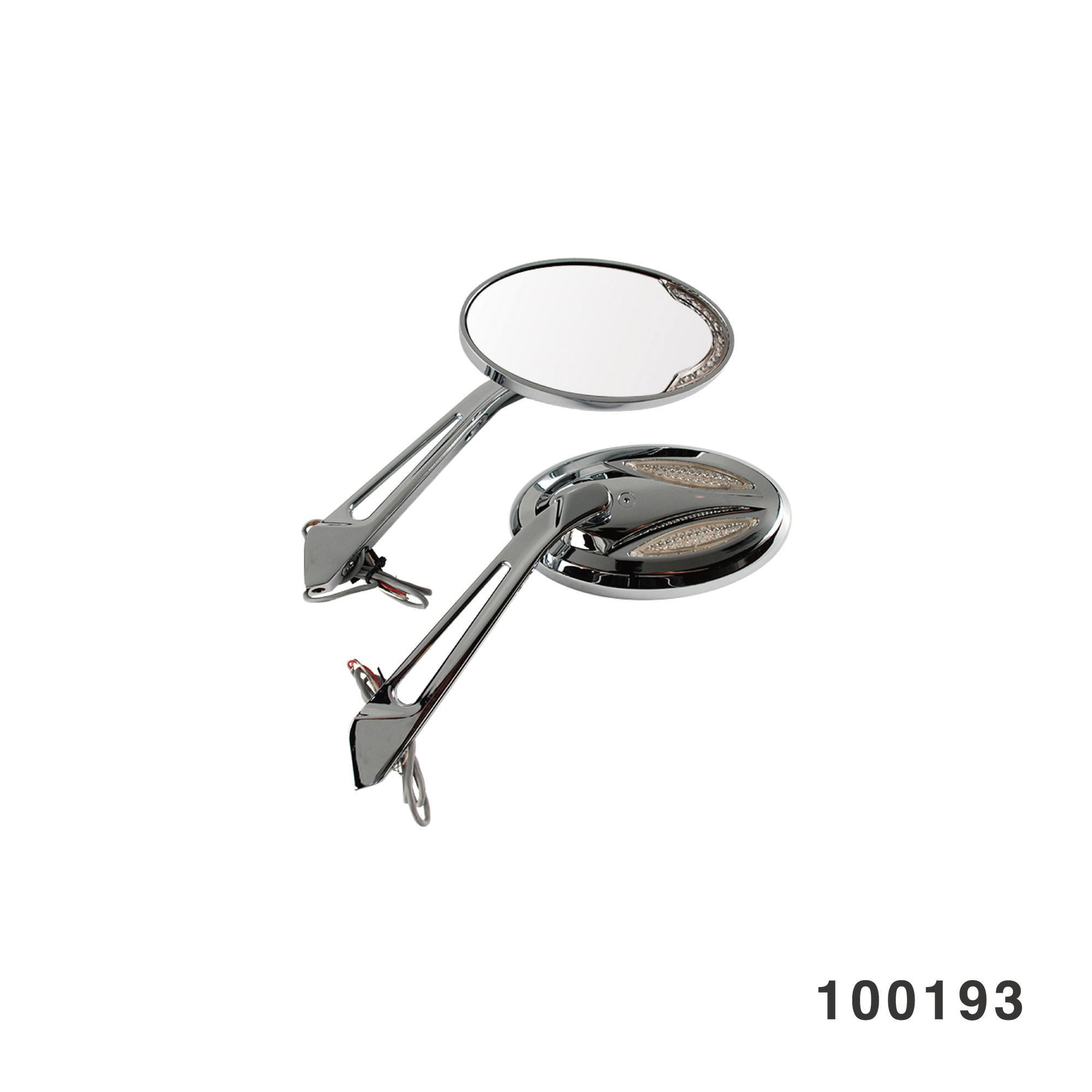 BILLET LED MIRROR CHROME DUAL