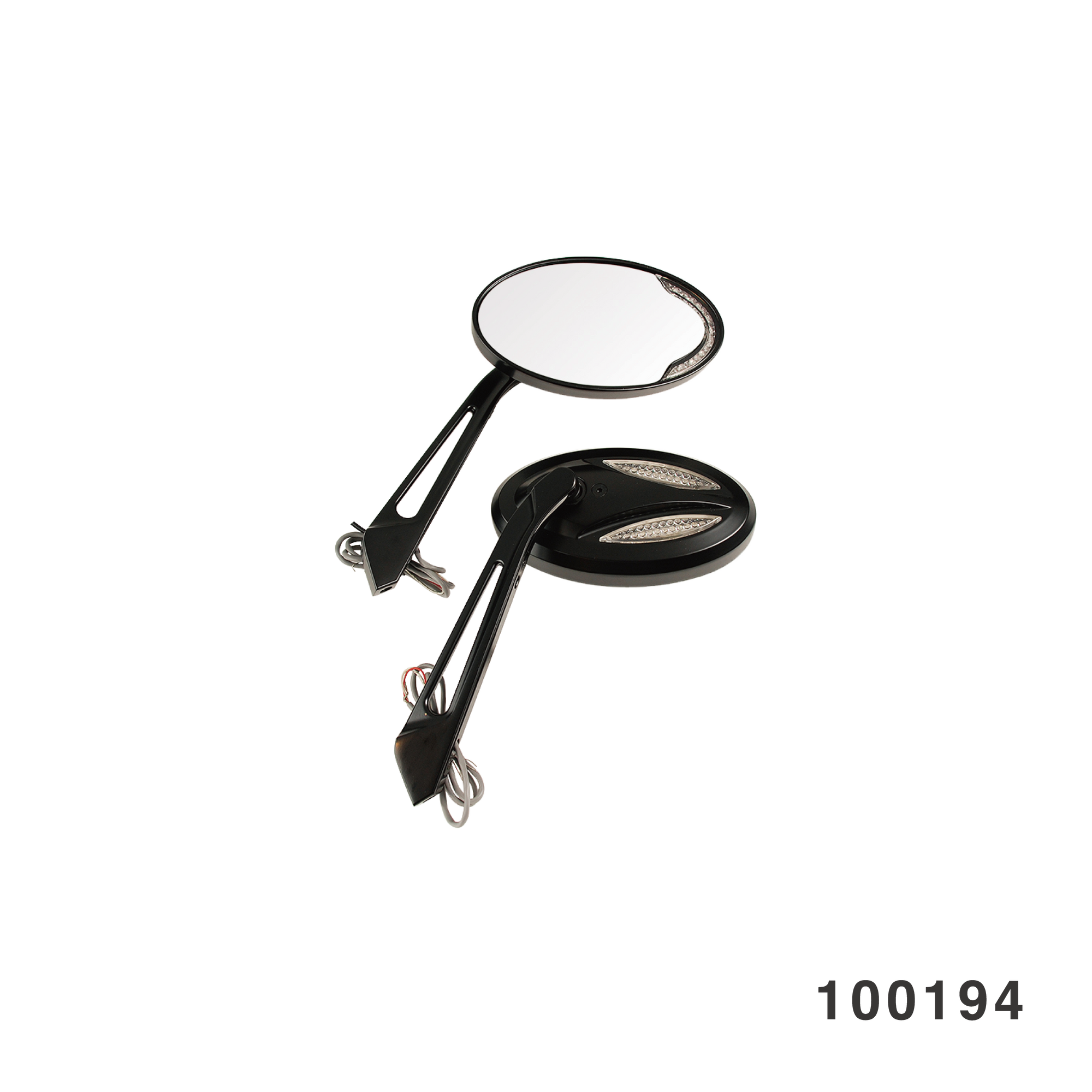 BILLET LED MIRROR BLACK DUAL