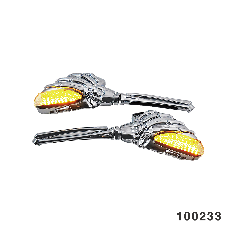 SKELETON MIRROR SET TURN SIGNAL LIGHT