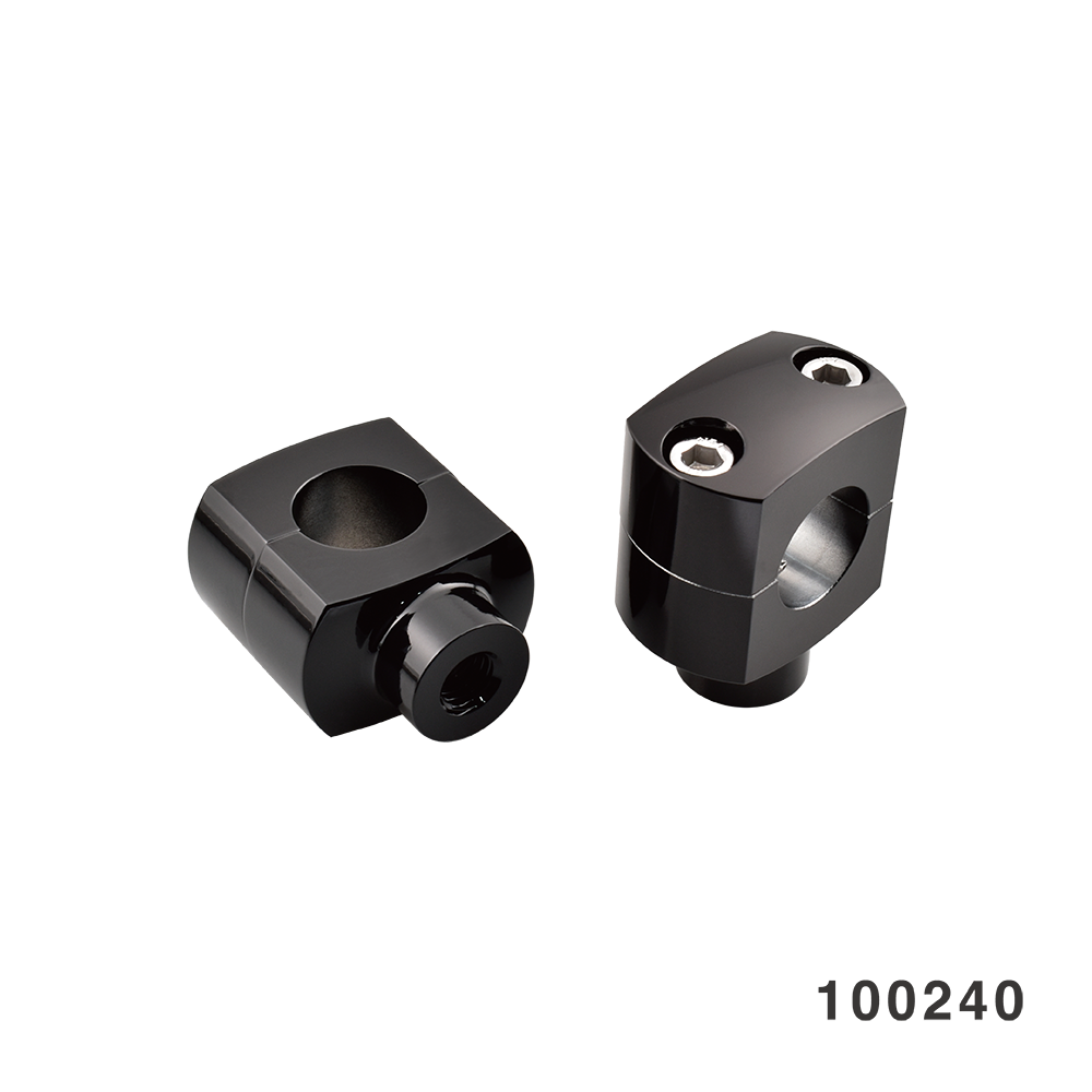 1" SHORTY RISER SET GLOSS BLACK