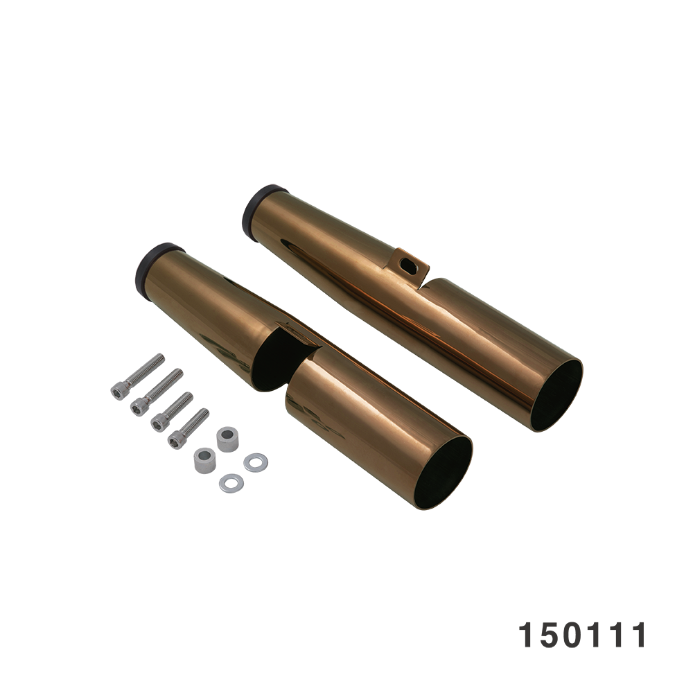 SPORTSTER 39MM FORK SHROUDS FANGSTER GOLD 86-03 XL