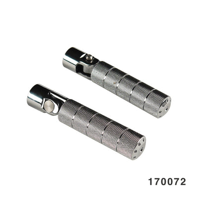 KNURLED FOOTPEG SET SHIFTER PEG BLACK